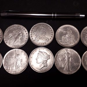 Mince dolárové strieborné USA